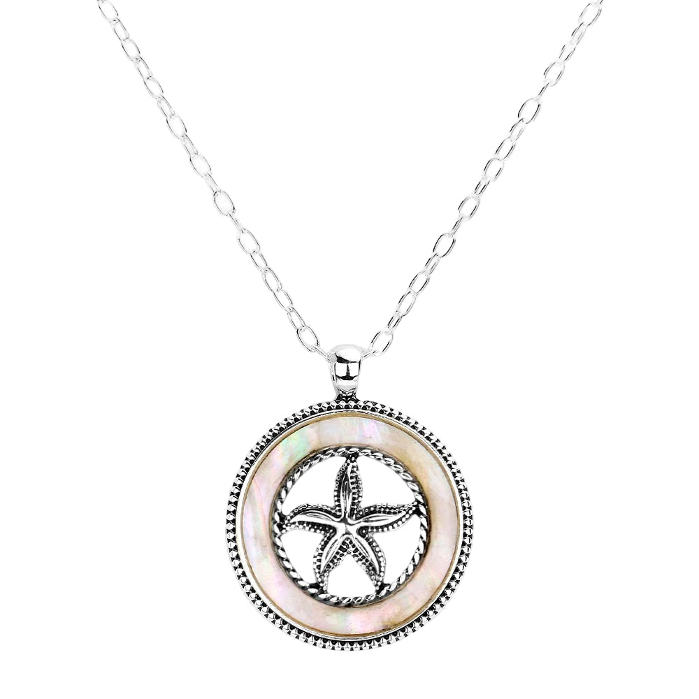Mother of Pearl Starfish Pendant Necklace