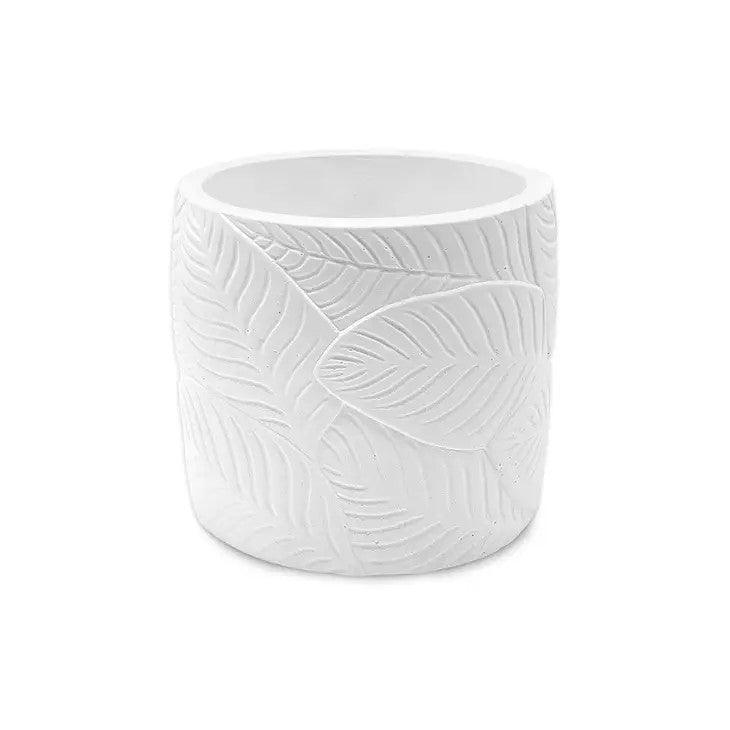 Plant Leaves, Leaf Pattern Planter Pot (Paintable Pottery)
