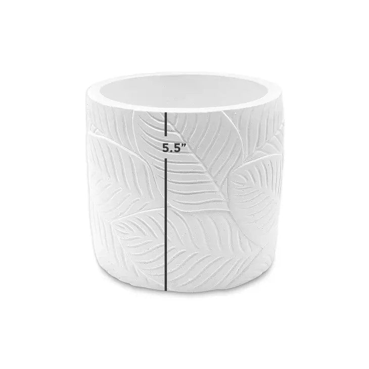 Plant Leaves, Leaf Pattern Planter Pot (Paintable Pottery)