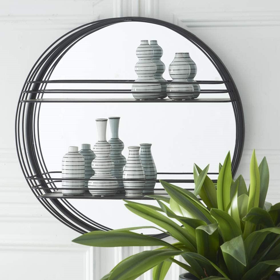 Porcelain White and Black Striped Budvase (C)