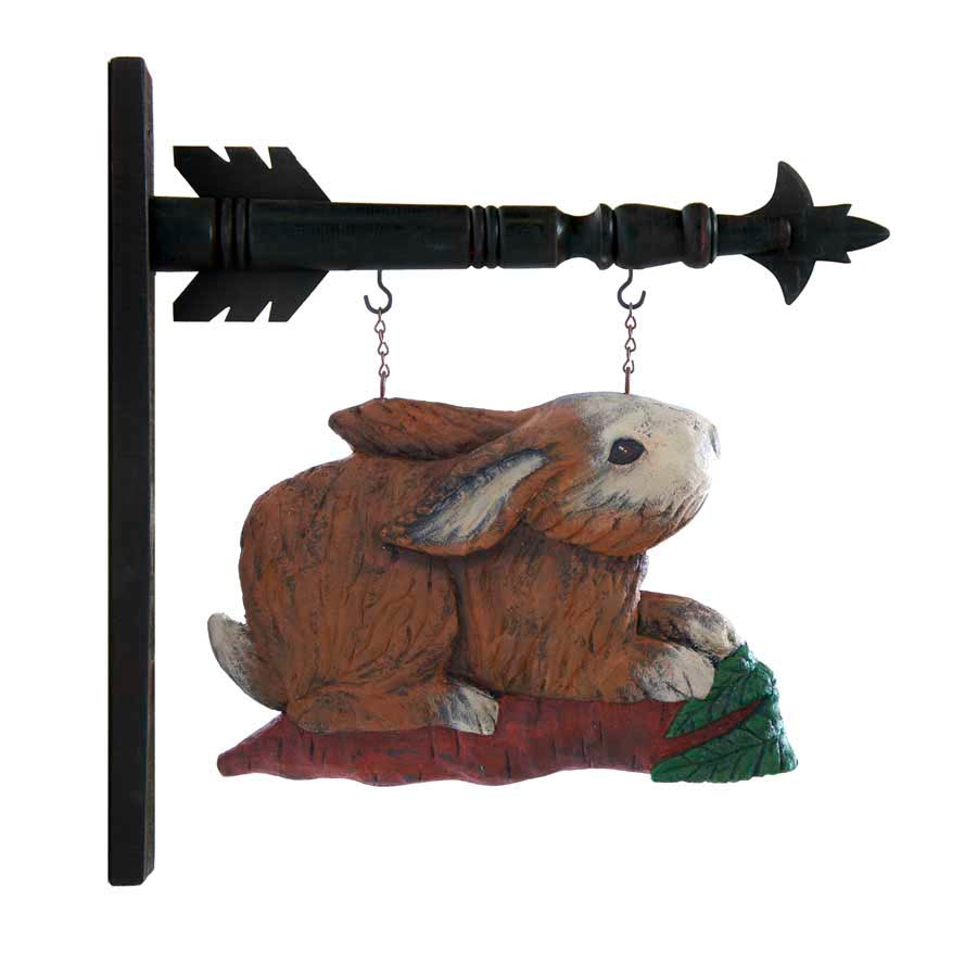 Rabbit on Carrot Arrow Replacement Sign