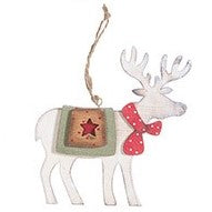 Wooden Reindeer Christmas Tree Ornament (wrpd)
