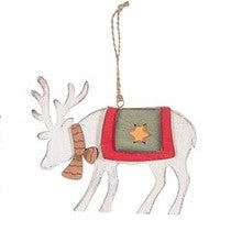Wooden Reindeer Ornament (wms)