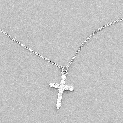 Rhinestone Cross Pendant Necklace | Vivacommerce