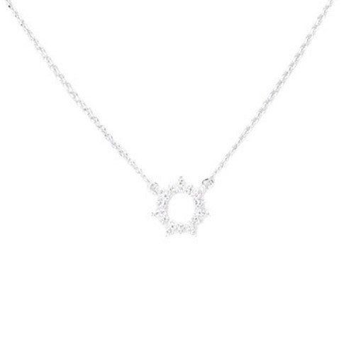 Metal Sun Pendant Necklace (assorted finishes)