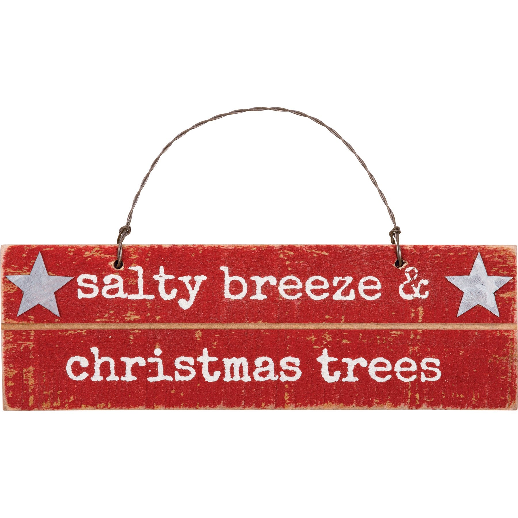Seashells, Sand, Salty Christmas Tree Ornament Sign Set