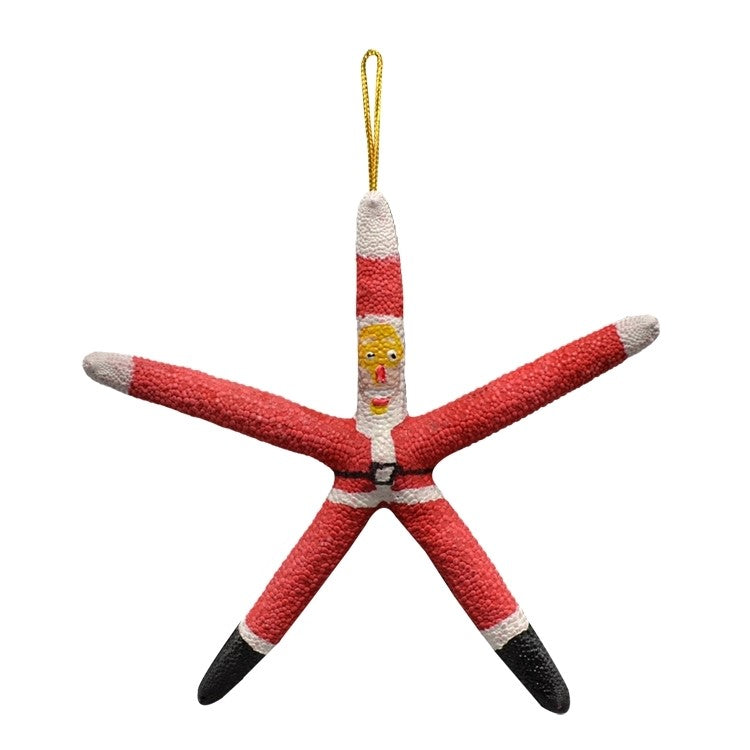 Santa Starfish Christmas Tree Ornament