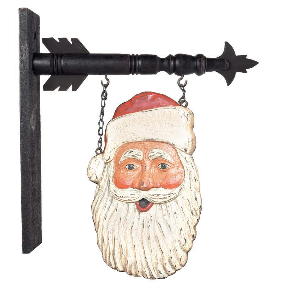 Jolly Santa Head Face Arrow Replacement Sign