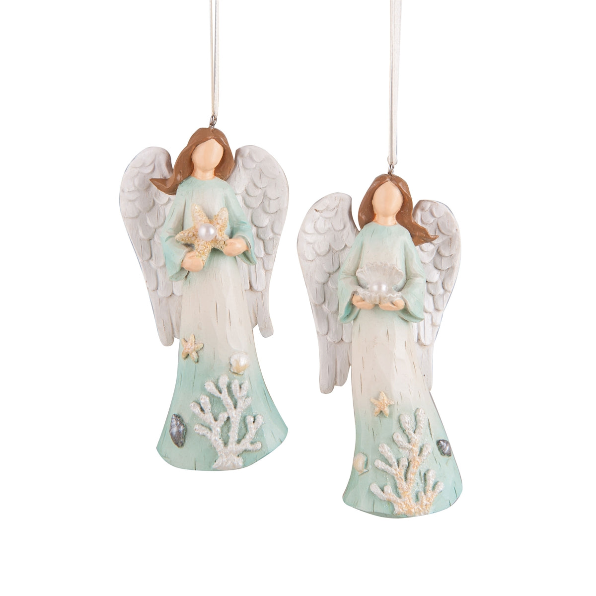 Seashore Angel Coastal Christmas Sea Life Ornament Set