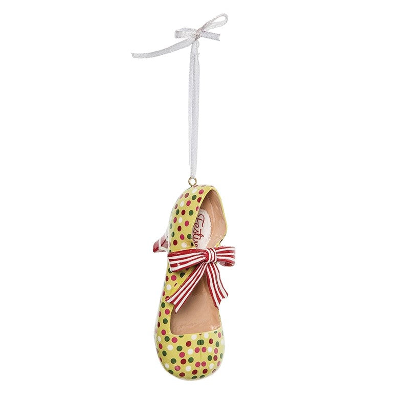 High Heel Shoe Christmas Tree Ornament (Polka Dot)