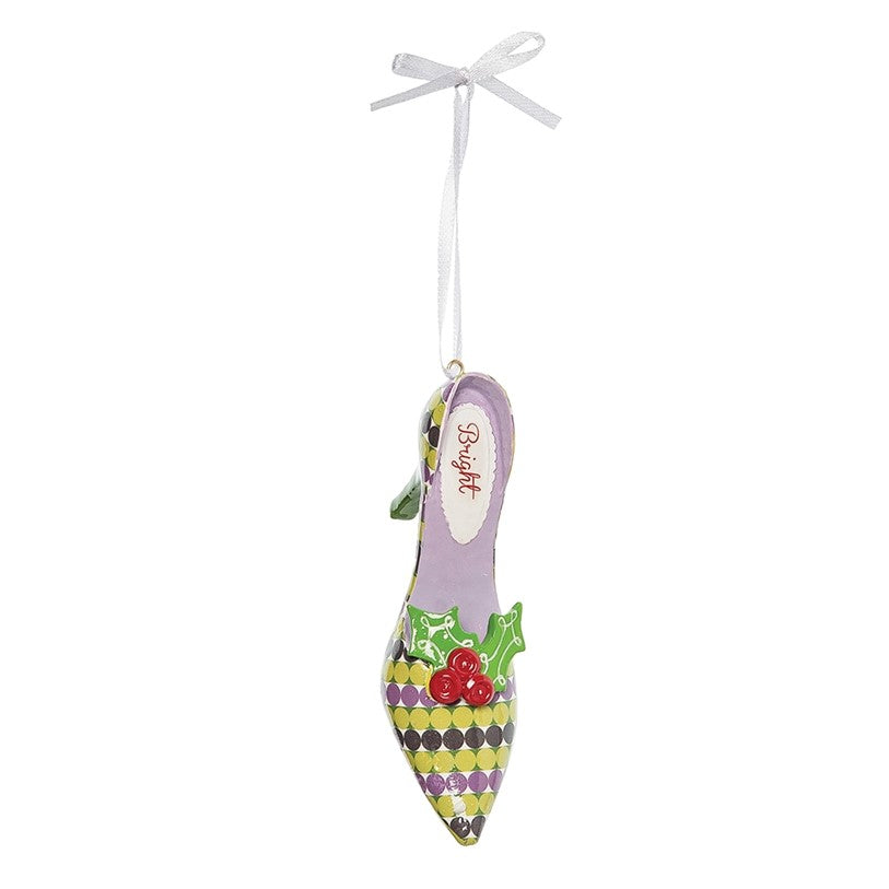 High Heel Shoe Christmas Tree Ornament (Mistletoe)