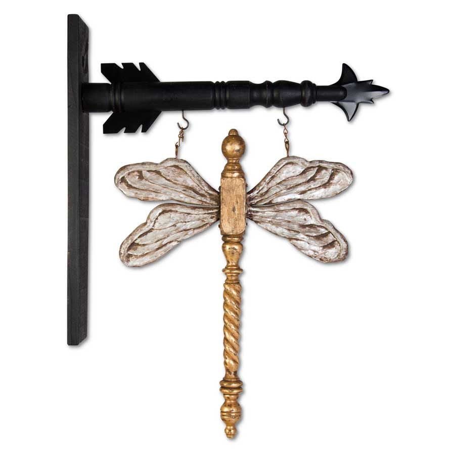 Silver and Gold Dragonfly Arrow Replacement Sign