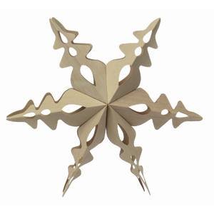 Wooden Folding Snowflake Ornament