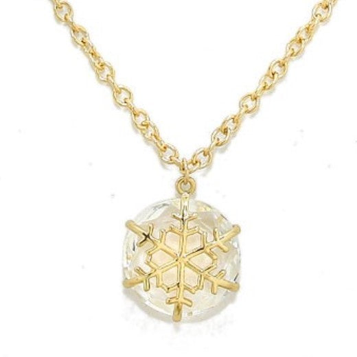Layered Snowflake Pendant Necklace
