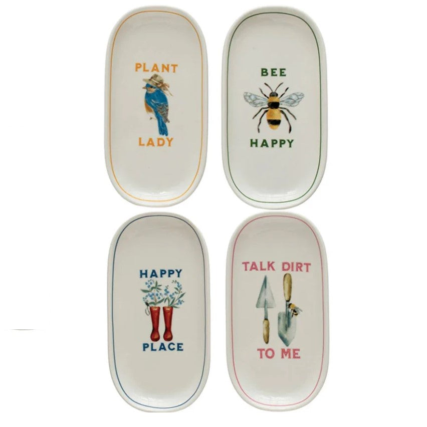 Garden Image & Saying Dishes - Plates (set of 4)