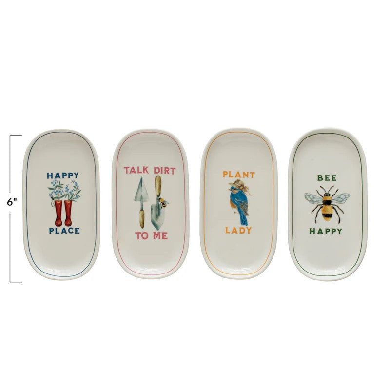 Garden Image & Saying Dishes - Plates (set of 4)