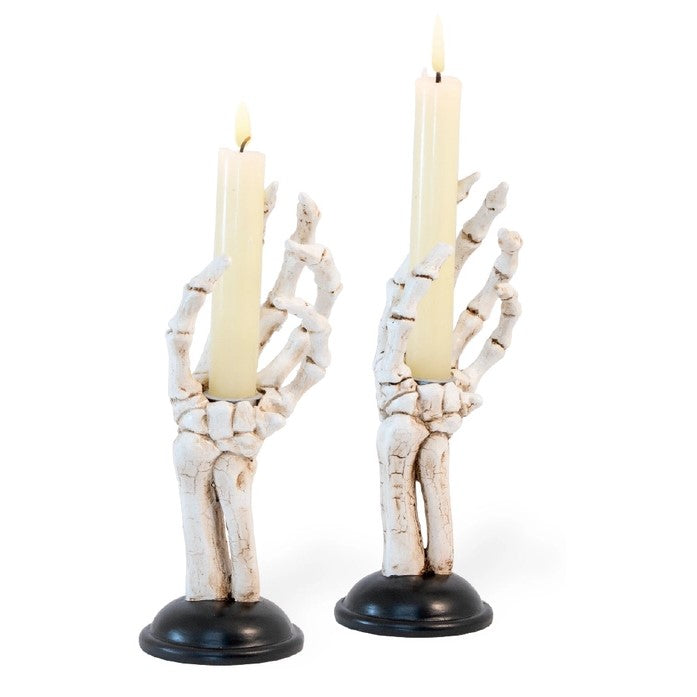 Skeleton Hand Taper Candleholder (Set of 2)
