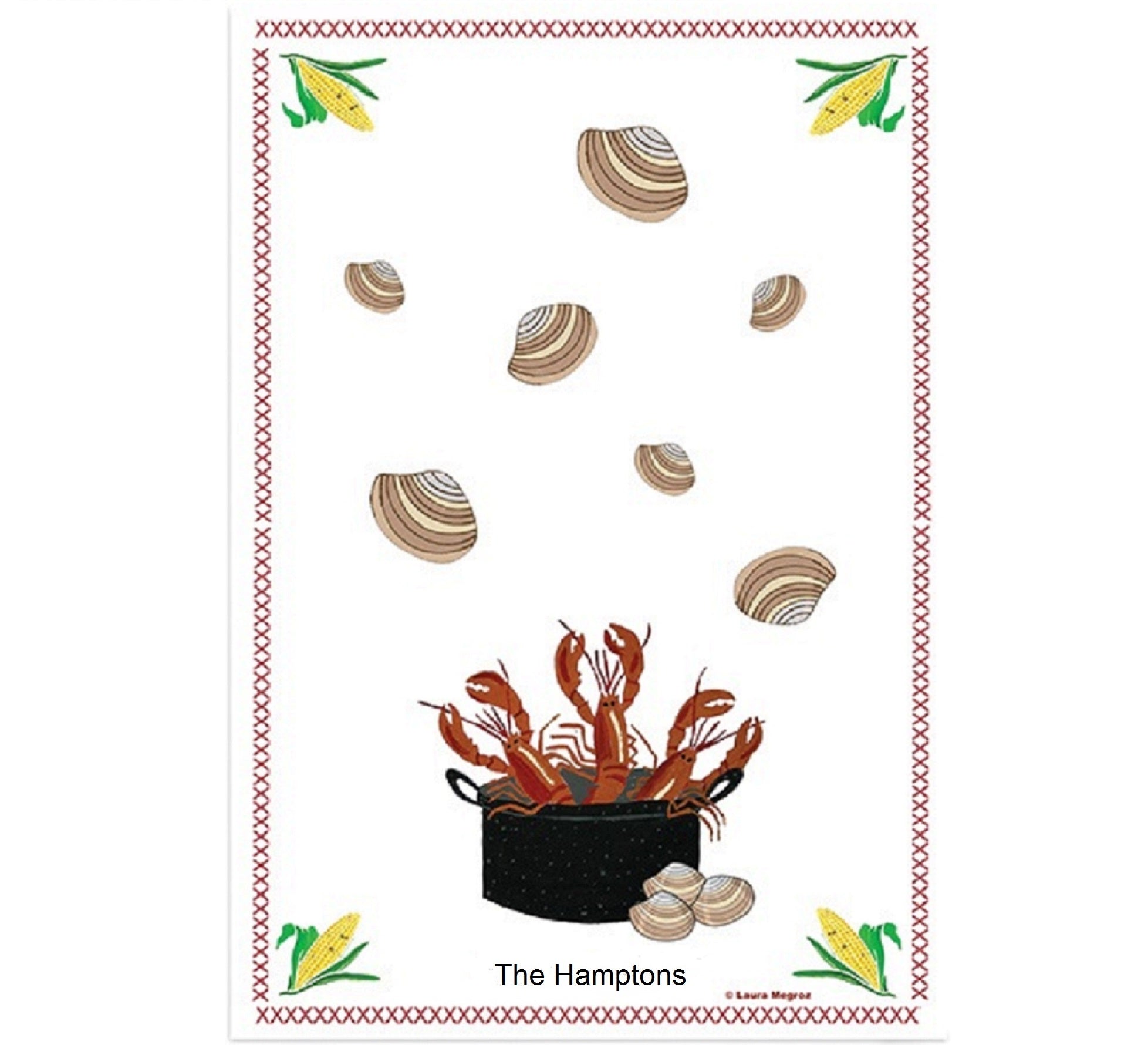 "The Hamptons" Clam Bake Kitchen Towel