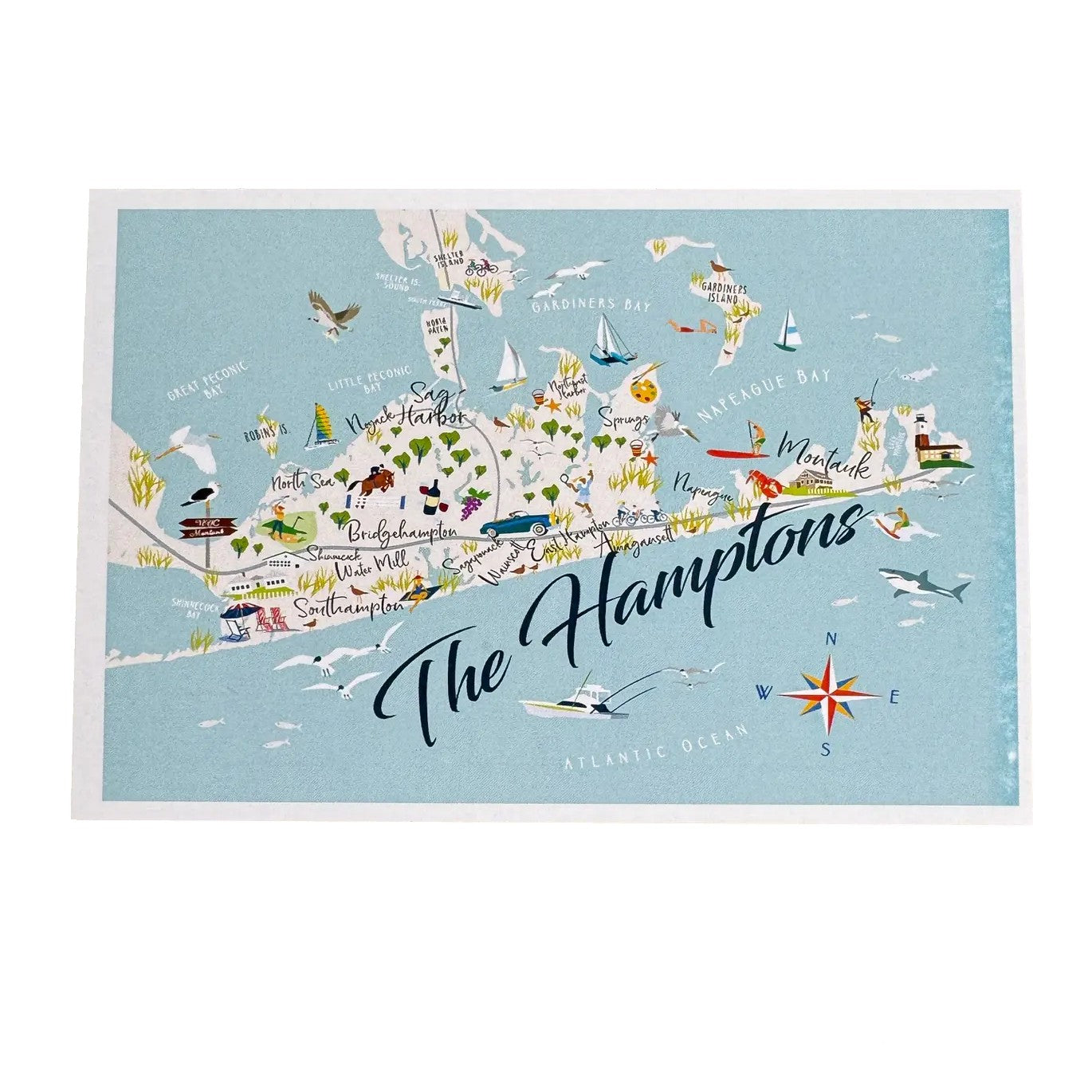The Hamptons 4" X 6" Postcard (set of 3)