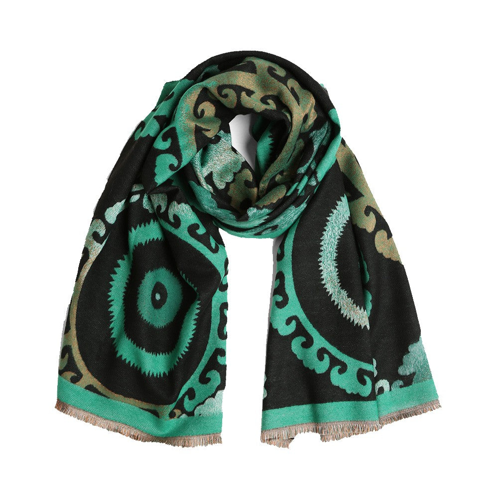 Tribal Suzani Oblong Scarf (Assorted Colors)