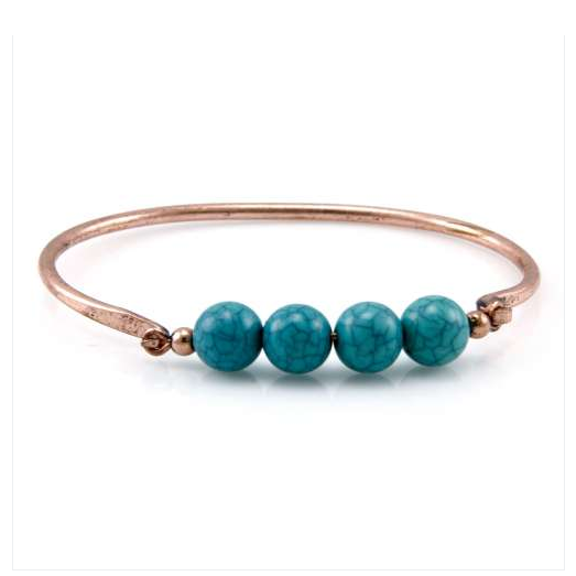 Turquoise Beads Gold Bracelet
