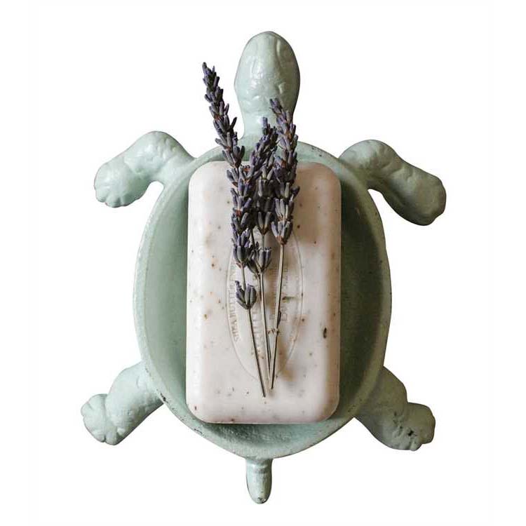 Distressed Aqua Turtle Soap Dish