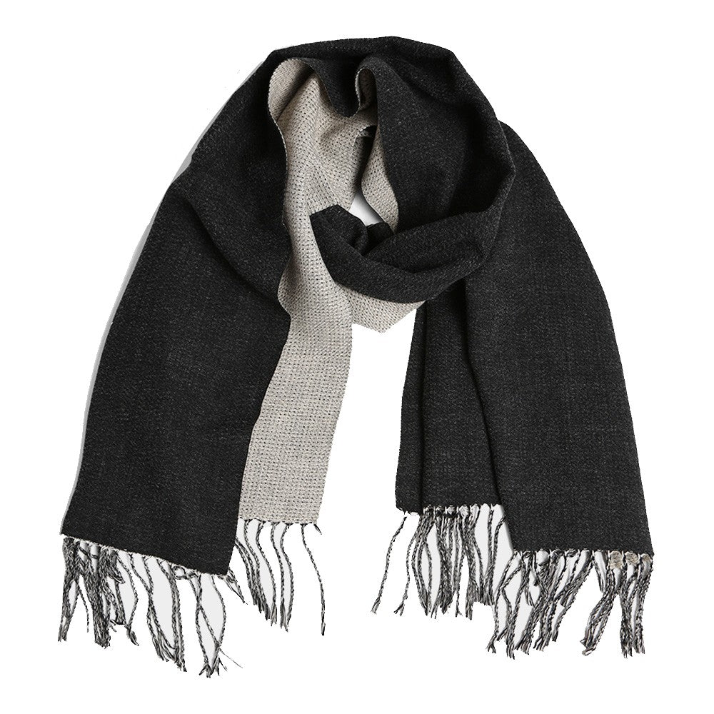 Reversible Two-Tone Scarf (Black)