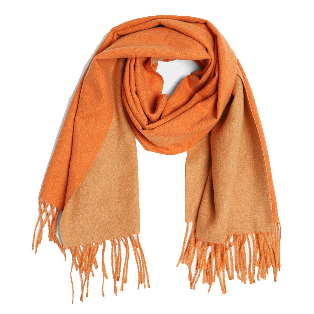 Reversible Two-Tone Scarf (Orange)