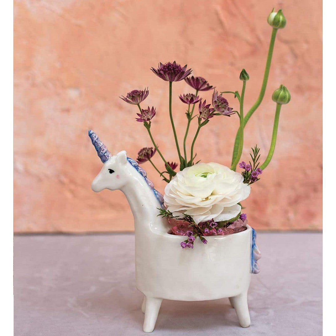 Unicorn Ceramic Planter Pot