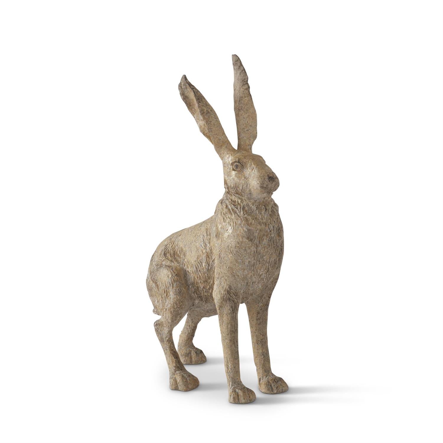 Standing Weathered Gold Speckled Garden Bunny Rabbit
