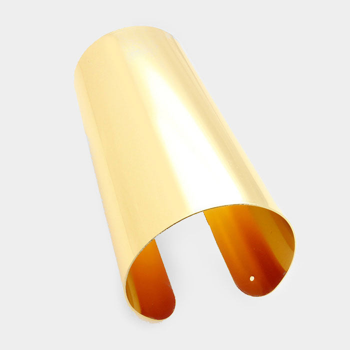 Wide Metal Armor Cuff Bracelet