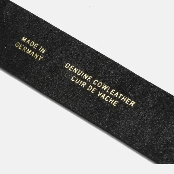 Wide Black Leather on Steel Buckle Belt (assorted sizes)