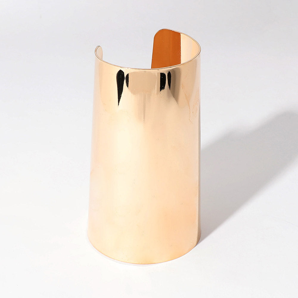 Wide Metal Armor Cuff Bracelet