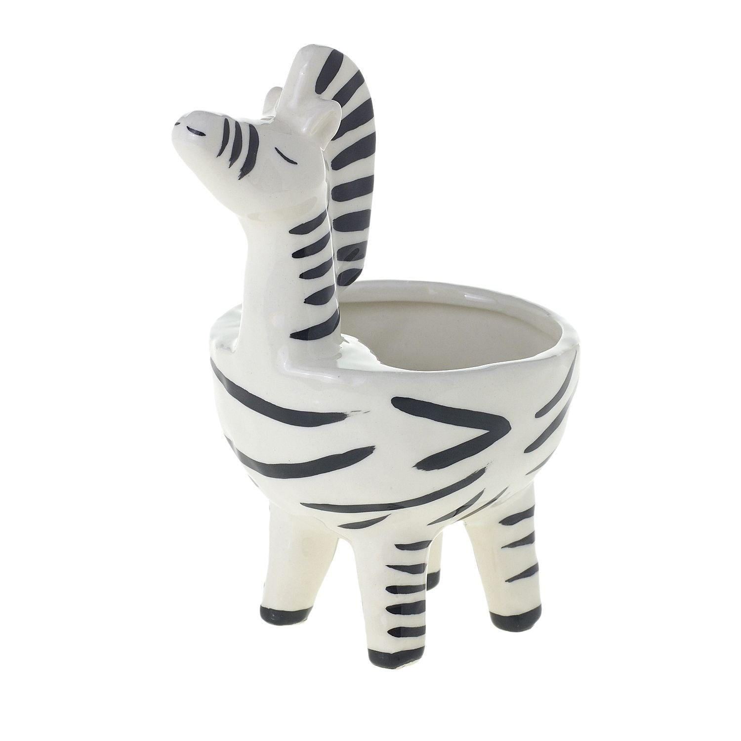 Zebra Ceramic Planter Pot