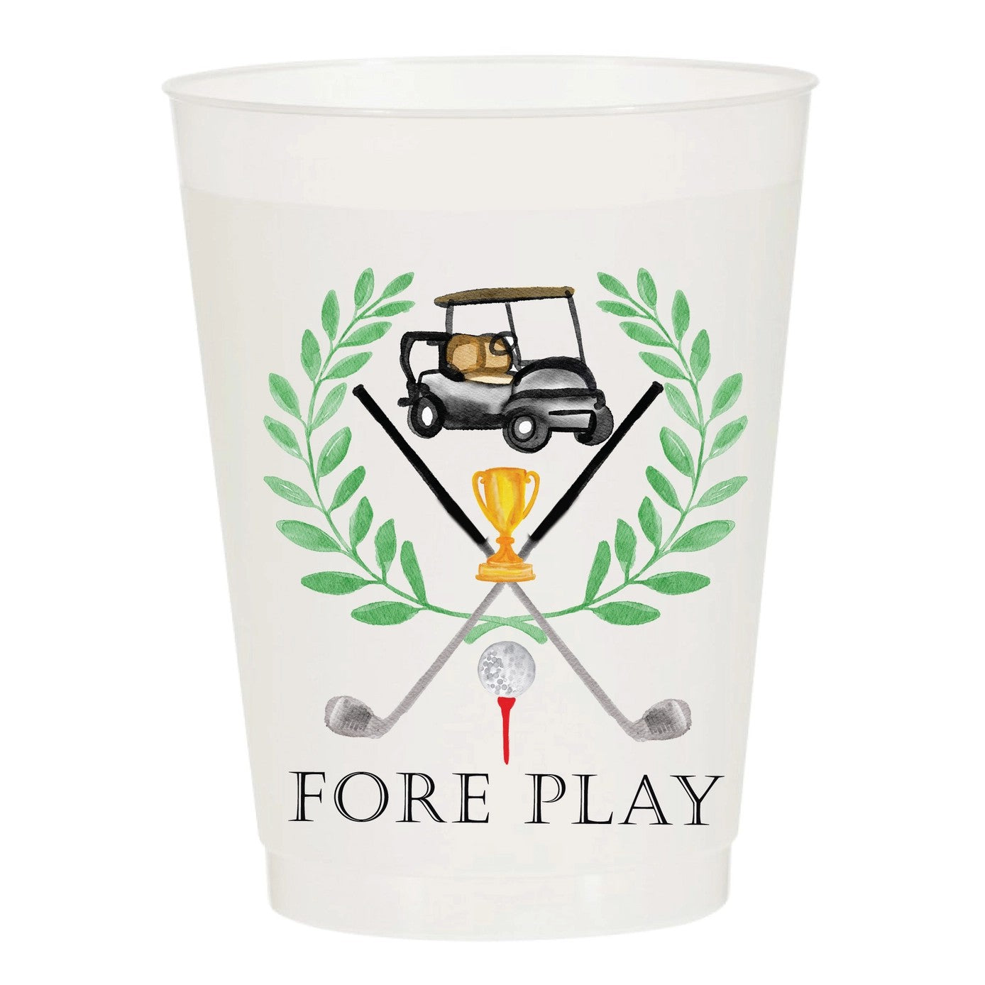 Fore Play Golf Reusable Frosted Cups (set of 6)