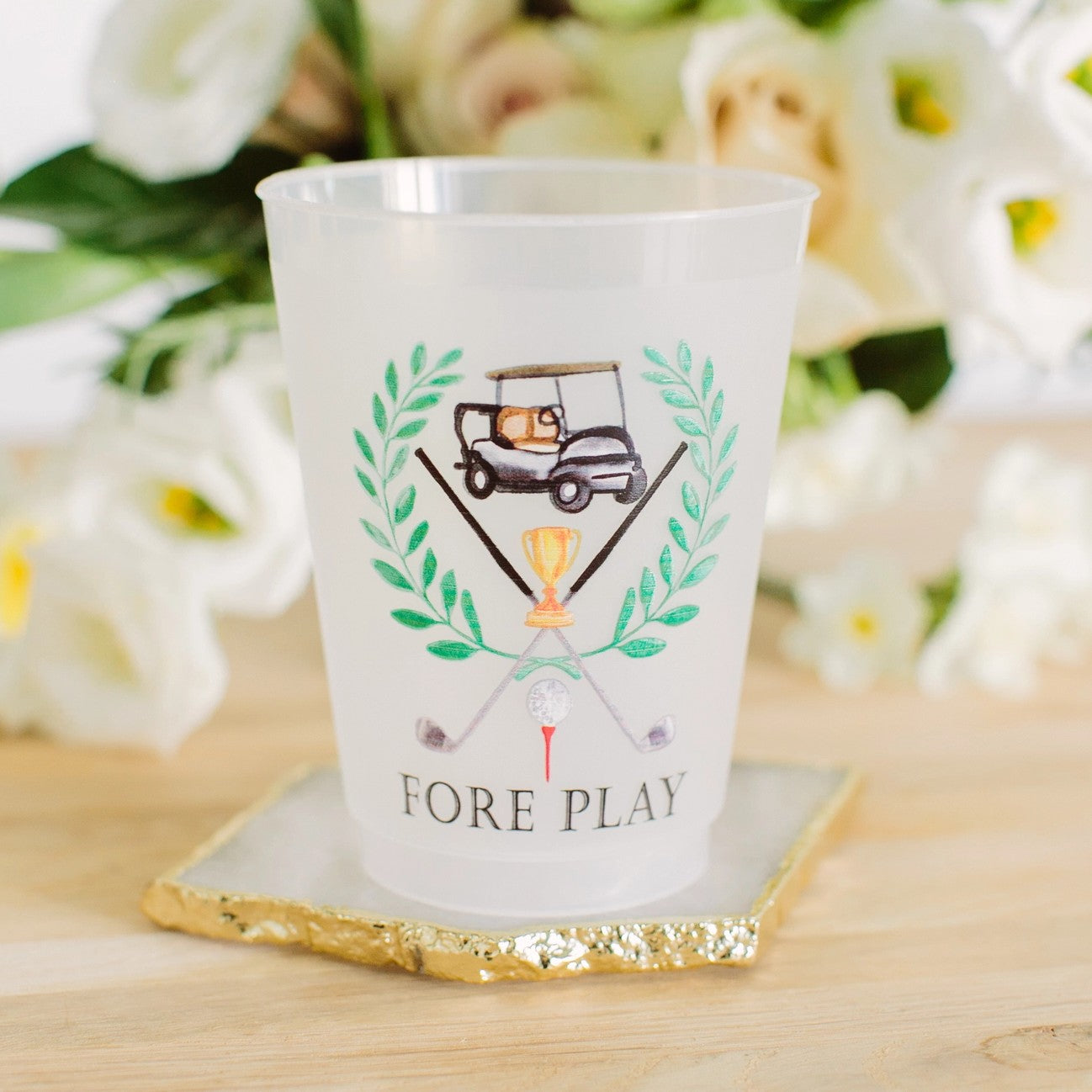 Fore Play Golf Reusable Frosted Cups (set of 6)