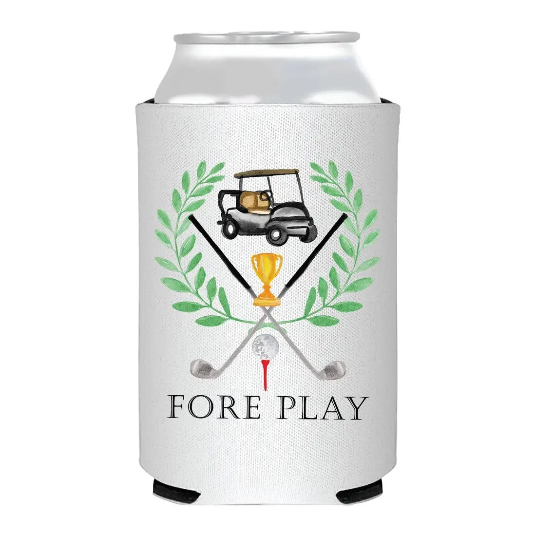 Fore Play Golf Beer Bottle Can Koozie Cooler
