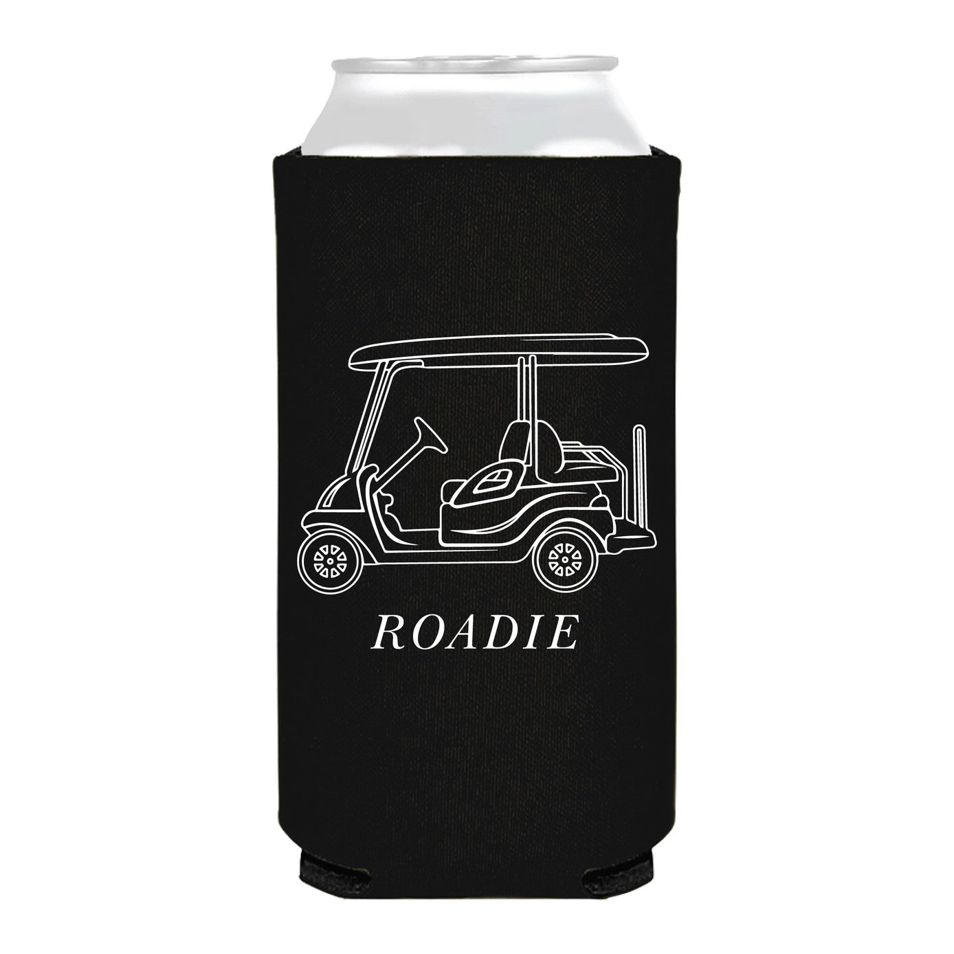 Roadie Golf Cart Slim Beer Bottle Can Koozie Cooler
