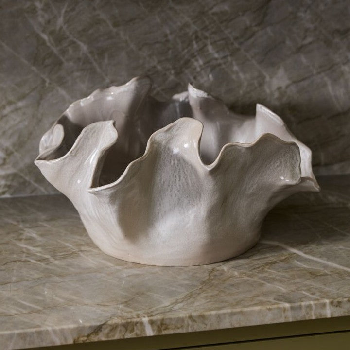 Oversized Waterfront Crashing Ocean Waves Bowl